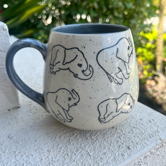 Meritage Elephant Patterned Ceramic Mug - Picture 2 of 10